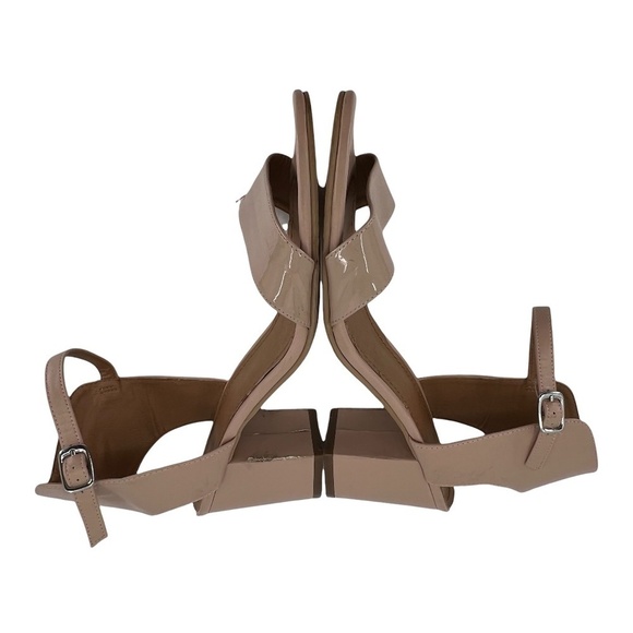 14th & Union Tan Ankle Strap Block Heel Sandals Size 8 1/2 Wide Women’s - Picture 7 of 12